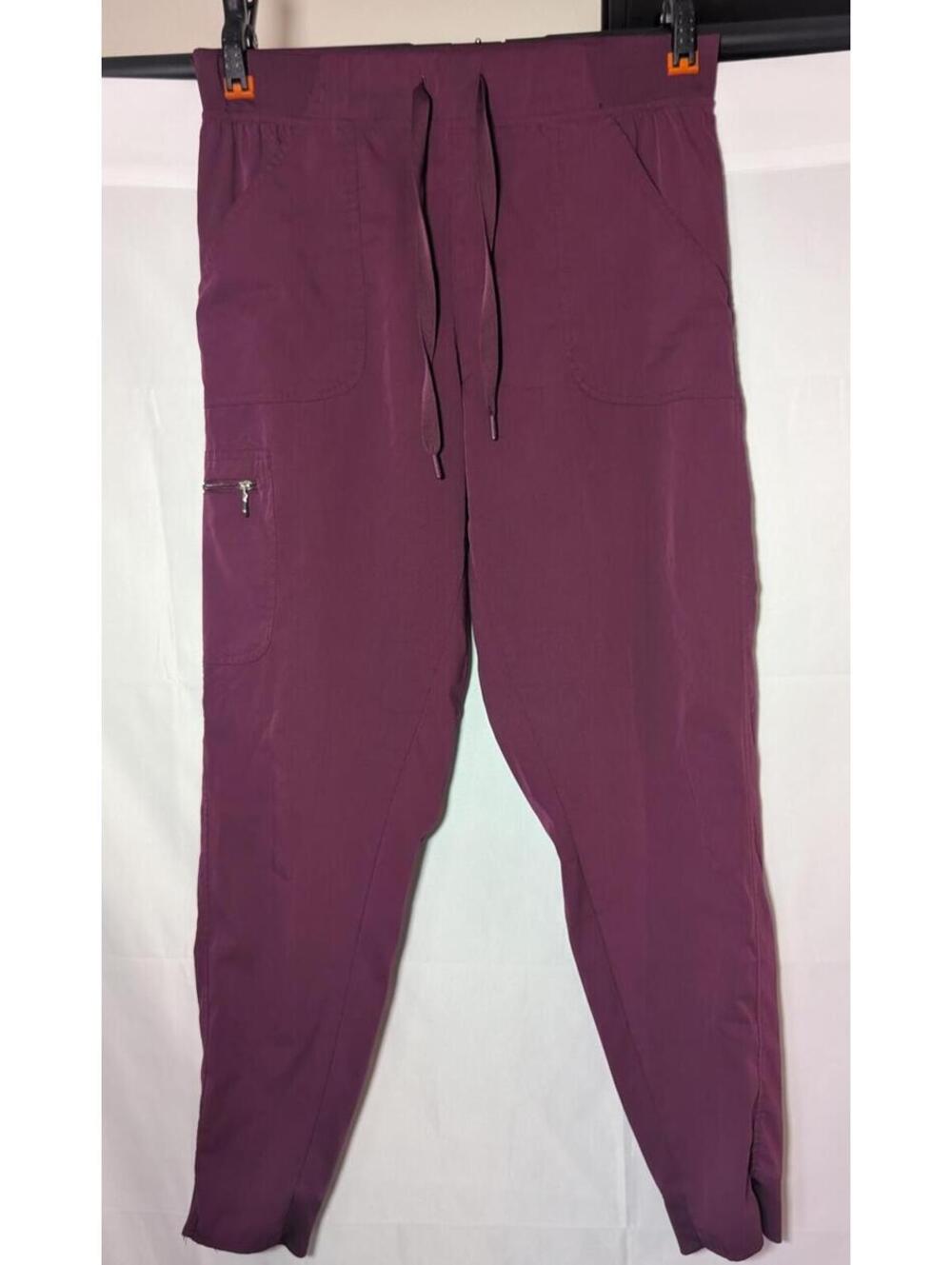ADAR Pro Burgundy Drawstring Women’s Jogger Scrub Pants Size L